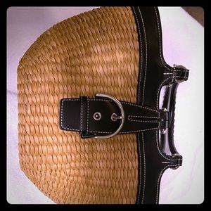 Vintage Coach wicker handbag
